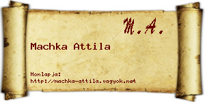 Machka Attila névjegykártya